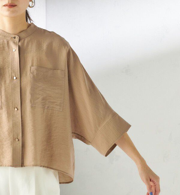 SHIPS for women「〈手洗い可能〉シルク混 シアー 羽織 シャツ」|シャツ・ブラウス|