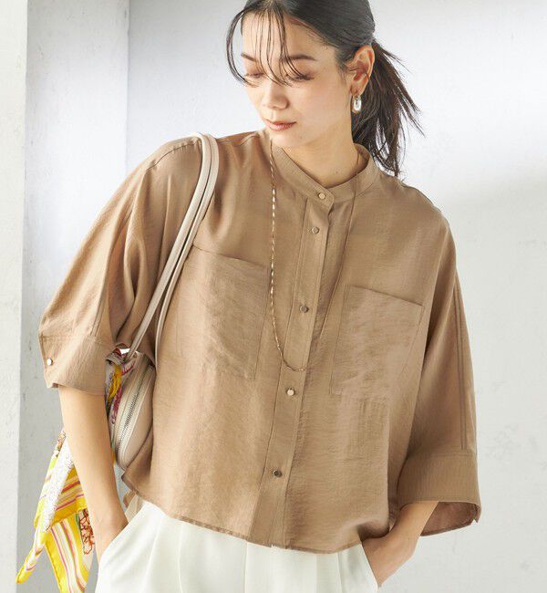 SHIPS for women「〈手洗い可能〉シルク混 シアー 羽織 シャツ」|シャツ・ブラウス|