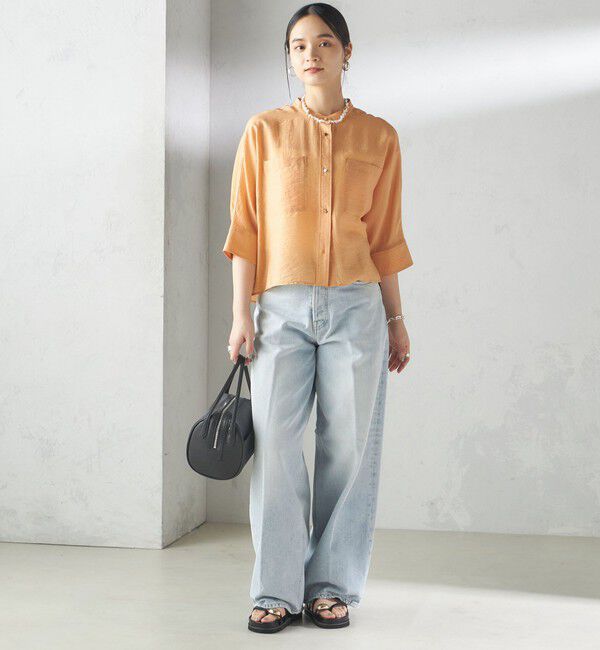 SHIPS for women「〈手洗い可能〉シルク混 シアー 羽織 シャツ」|シャツ・ブラウス|