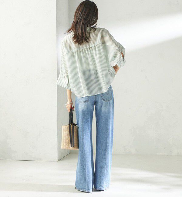 SHIPS for women「〈手洗い可能〉シルク混 シアー 羽織 シャツ」|シャツ・ブラウス|