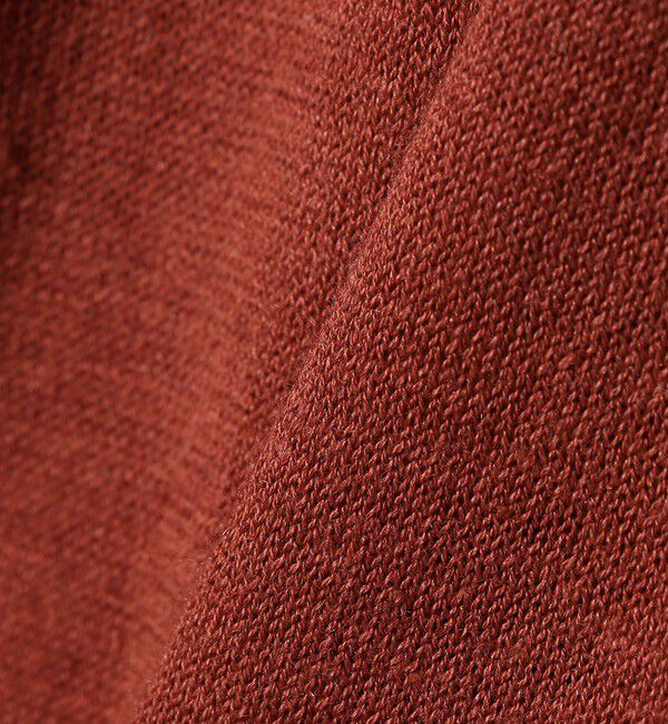 SHIPS any「SHIPS any:〈手洗い可能〉リネン ミックス ワイド パフ クルーネック シアー カーディガン」|カーディガン|