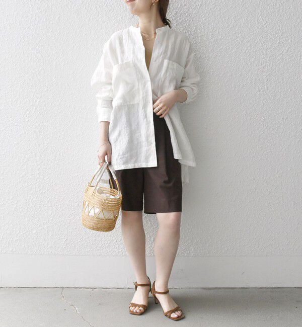 SHIPS any「SHIPS any:〈洗濯機可能〉リネン ミックス ショート パンツ」|その他|