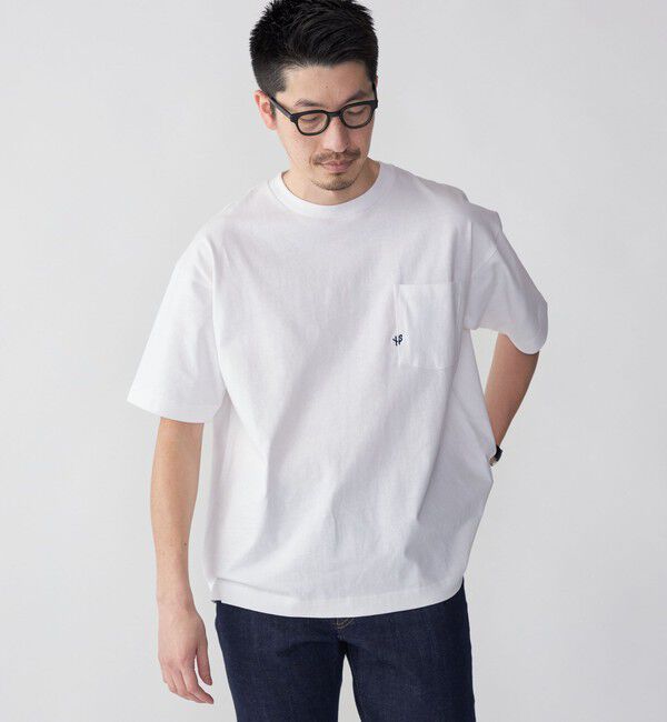 SHIPS「【WEB限定】SHIPS:〈汗染み防止加工〉ワンポイントロゴ ビッグシルエットヘビーウェイトTシャツ」|Tシャツ・カットソー|