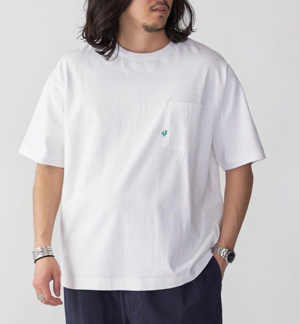 SHIPS「【WEB限定】SHIPS:〈汗染み防止加工〉ワンポイントロゴ ビッグシルエットヘビーウェイトTシャツ」|Tシャツ・カットソー|