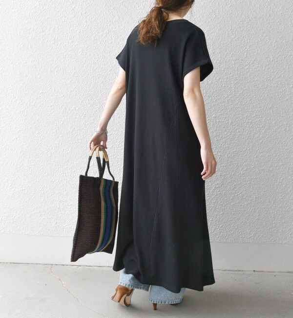 SHIPS any「SHIPS any:〈洗濯機可能〉ワッフル スキッパー Aライン ワンピース」|ワンピース|