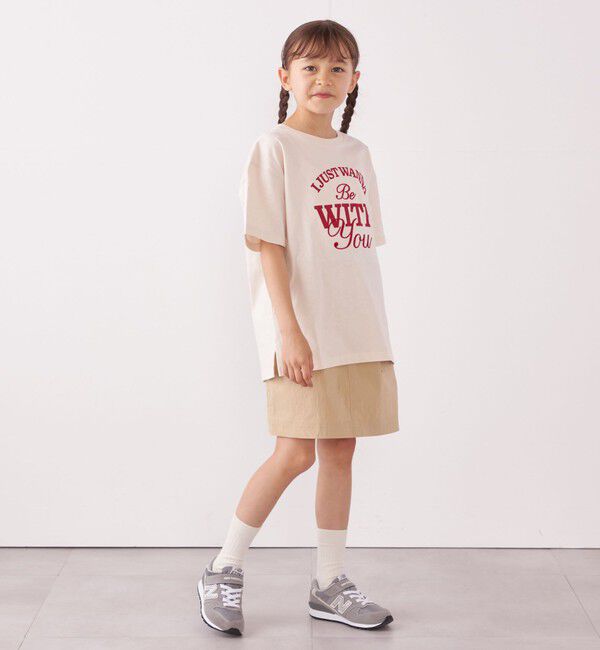 SHIPS any「SHIPS any: プリント &times; 刺繍 ロゴ Tシャツ<KIDS>」|Tシャツ・カットソー|