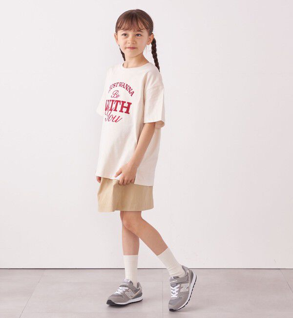 SHIPS any「SHIPS any: プリント &times; 刺繍 ロゴ Tシャツ<KIDS>」|Tシャツ・カットソー|