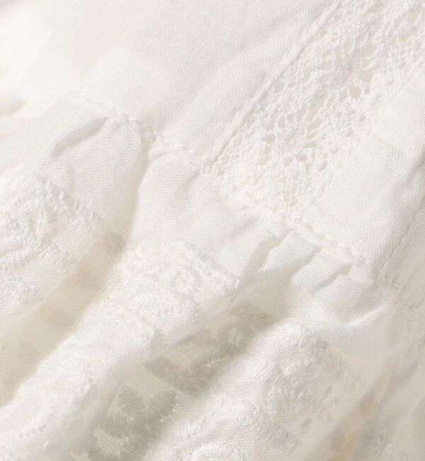 SHIPS any「bon_meur:〈洗濯機可能〉レース ティアード ボリューム ブラウス」|シャツ・ブラウス|