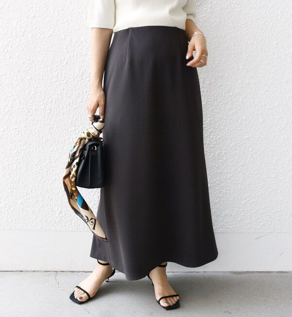 SHIPS for women「〈手洗い可能〉ニット ジョーゼット バック マーメイド スカート」|スカート|