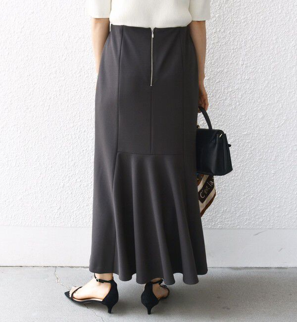 SHIPS for women「〈手洗い可能〉ニット ジョーゼット バック マーメイド スカート」|スカート|