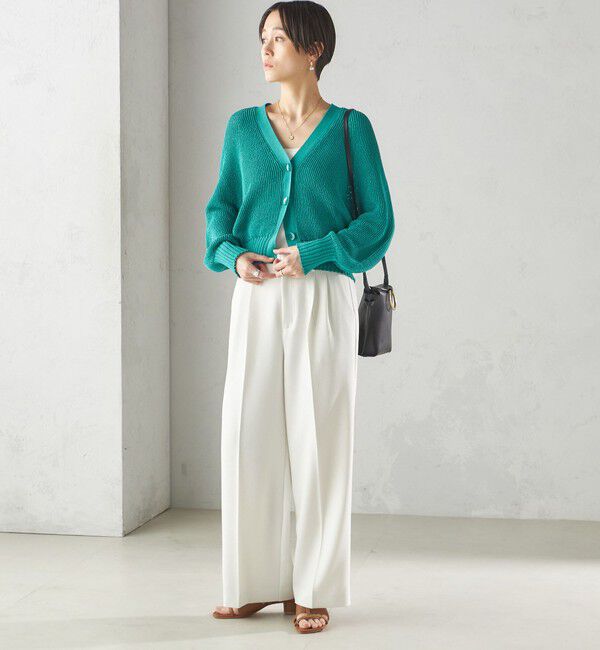 SHIPS for women「〈手洗い可能〉シャーク ツイード タック パンツ」|その他|