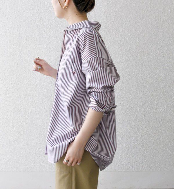 SHIPS any「SHIPS any:〈洗濯機可能〉REPREVE レギュラーカラー ルーズ ポケット シャツ」|シャツ・ブラウス|