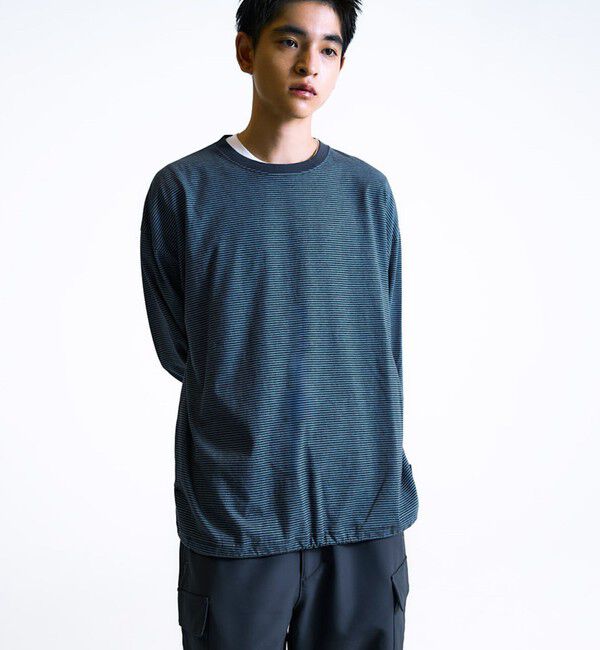 SHIPS「City Ambient Products: SHELTECH(R) マイクロボーダー 長袖Tシャツ」|Tシャツ・カットソー|