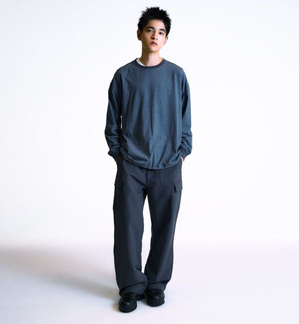 SHIPS「City Ambient Products: SHELTECH(R) マイクロボーダー 長袖Tシャツ」|Tシャツ・カットソー|