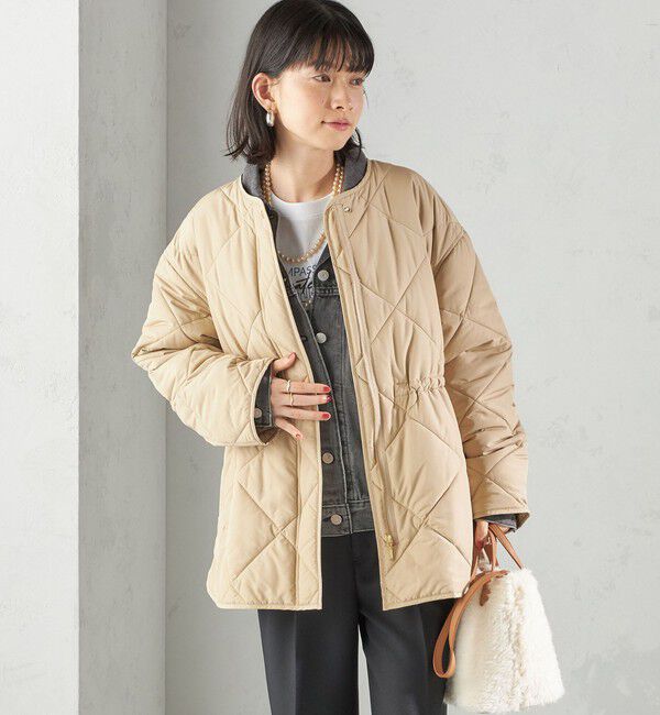 SHIPS for women「〈手洗い可能〉キルティング サイドジップ ブルゾン」|ブルゾン・スタジャン|