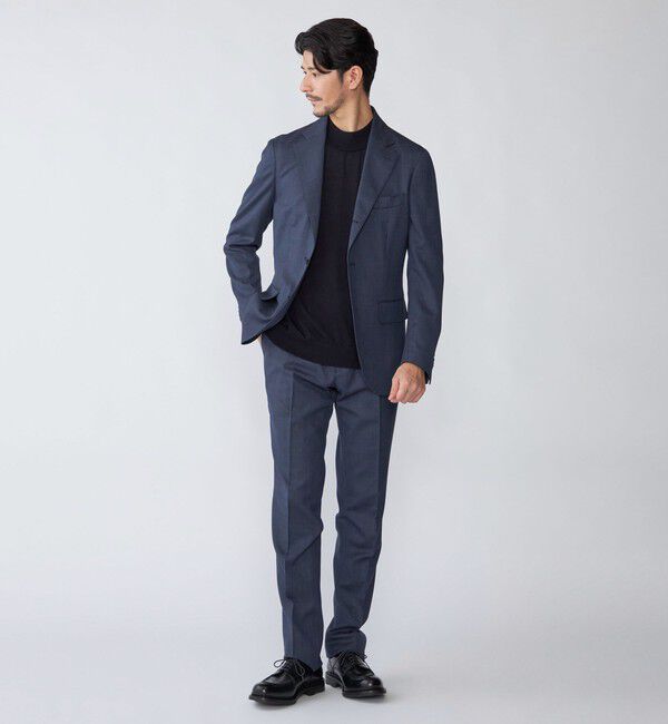 SHIPS「SHIPS:〈FUNCTION/洗濯機可能〉ウォッシャブル バーズアイ スラックス(セットアップ対応)」|スラックス|