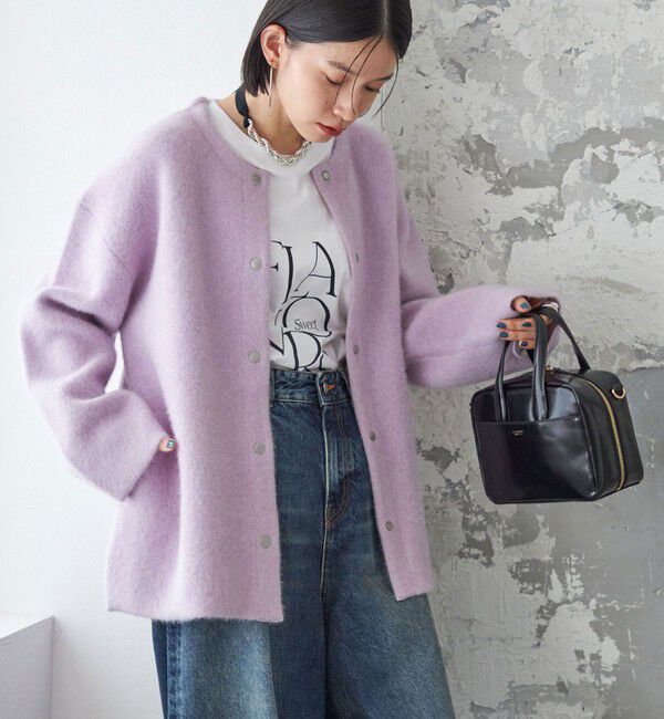 SHIPS for women「ニット コート」|その他|ラベンダー