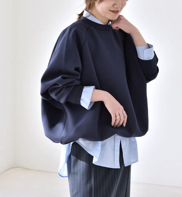 quaranciel「quaranciel:〈洗濯機可能〉ポンチ ドロスト ルーズ プルオーバー」|スウェット・ジャージ|