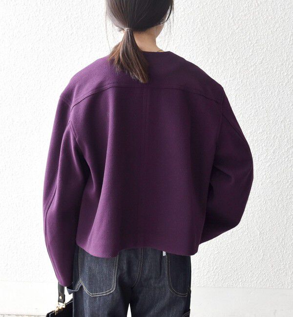 SHIPS any「SHIPS any: エア ニードル ポケット コンパクト ノーカラー ジャケット」|ノーカラージャケット|