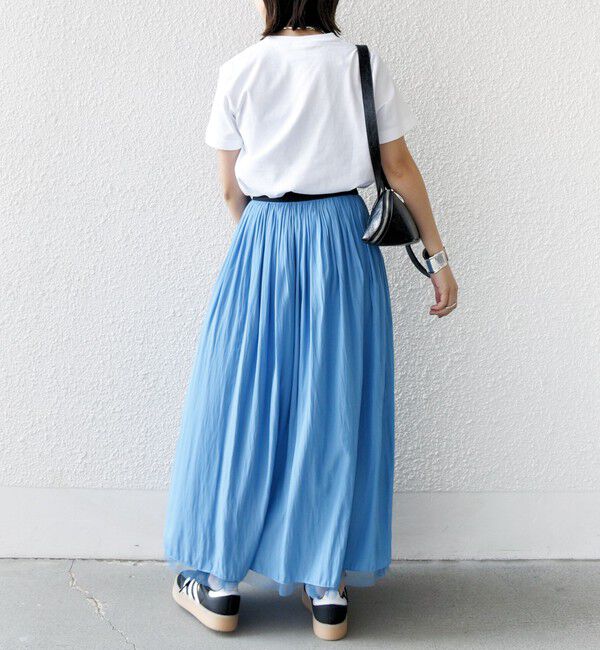SHIPS for women「〈手洗い可能〉リバーシブル チュール カッセン スカート」|スカート|