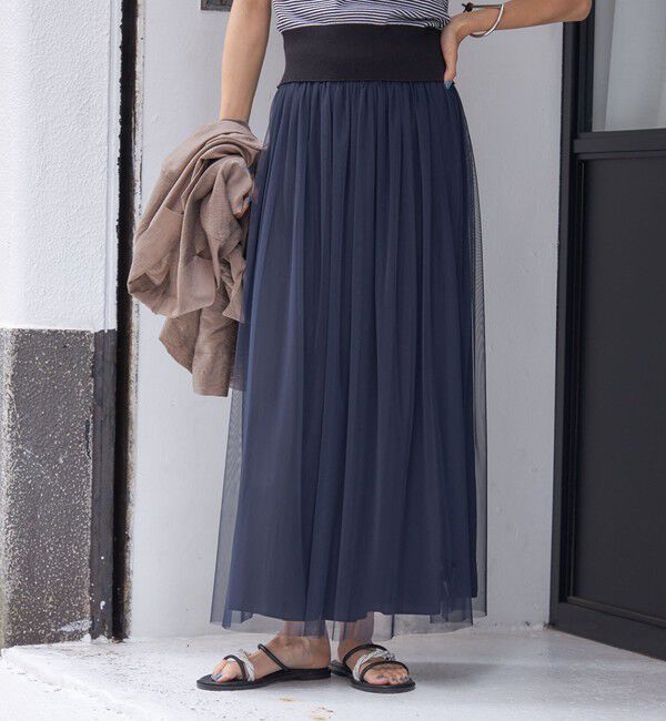 SHIPS for women「〈手洗い可能〉リバーシブル チュール カッセン スカート」|スカート|