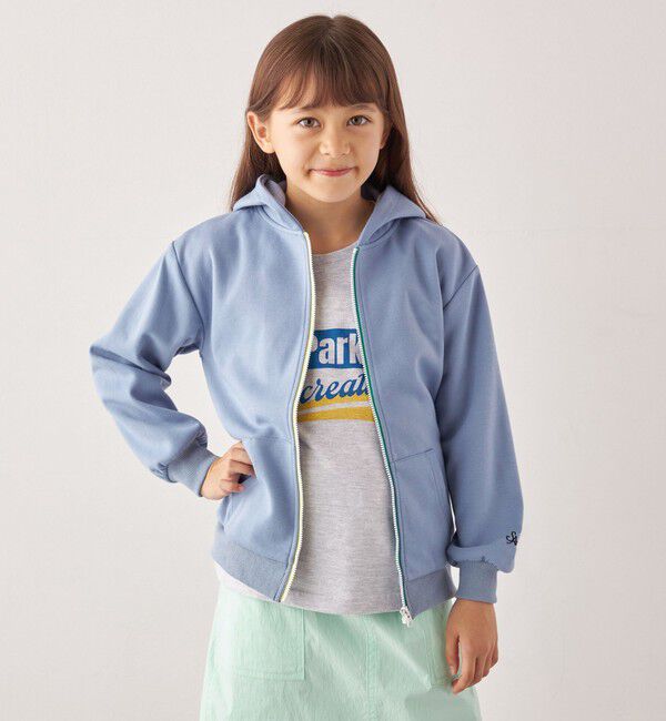 SHIPS any「SHIPS any:〈洗濯機可能〉ワンポイント 刺繍 ポンチ ジップ パーカー <KIDS>◇」|パーカー|