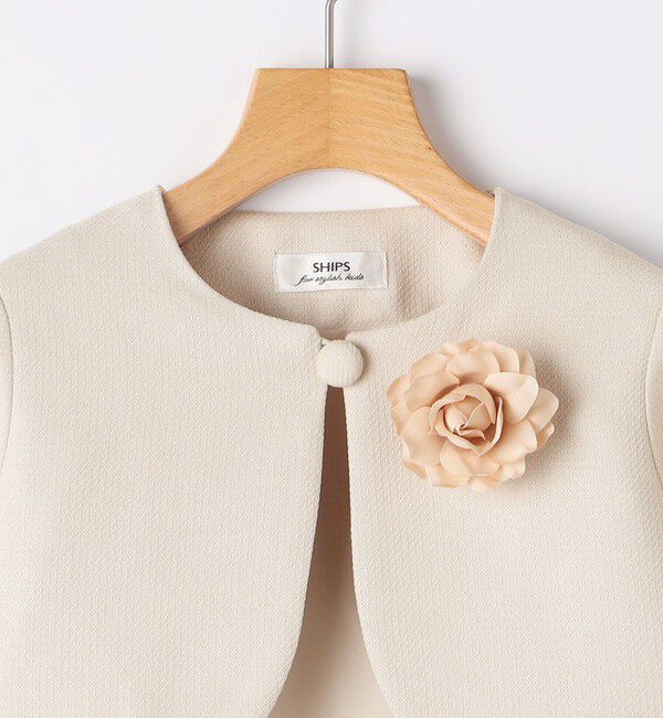 SHIPS KIDS「SHIPS KIDS:110～130cm / セレモニー ボレロジャケット コサージュ付き」|ボレロ|