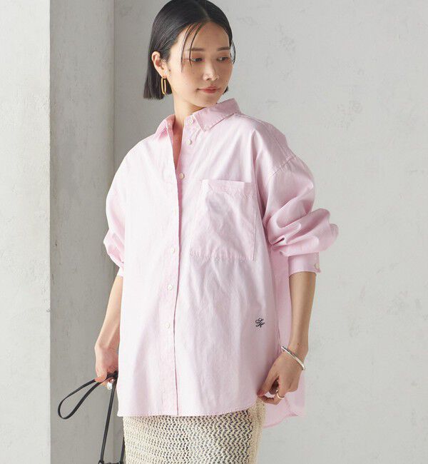 SHIPS for women「〈洗濯機可能〉ピン オックス 刺繍 シャツ」|シャツ・ブラウス|