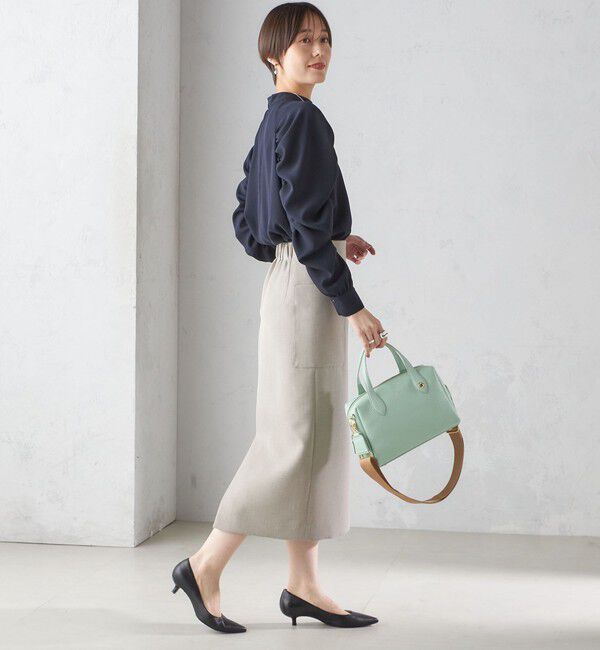 SHIPS for women「〈手洗い可能〉ストレッチ ジョーゼット 袖 ギャザー ブラウス」|シャツ・ブラウス|