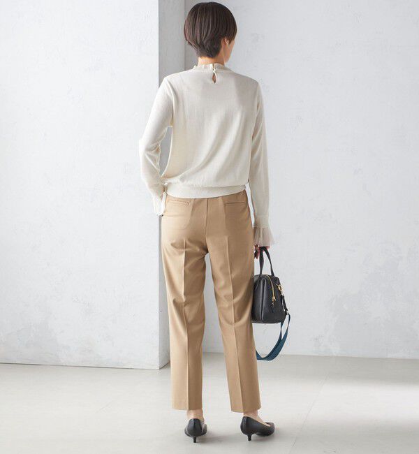 SHIPS for women「〈手洗い可能〉オーガンジー プリーツ ハイゲージ ニット」|ニット・セーター|