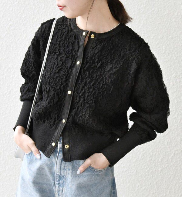 SHIPS any「《一部追加予約》SHIPS any:〈手洗い可能〉ジャカード バンピー コンパクト カーディガン」|カーディガン|