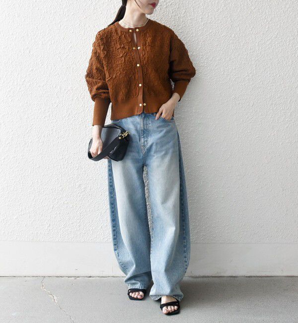 SHIPS any「《一部追加予約》SHIPS any:〈手洗い可能〉ジャカード バンピー コンパクト カーディガン」|カーディガン|