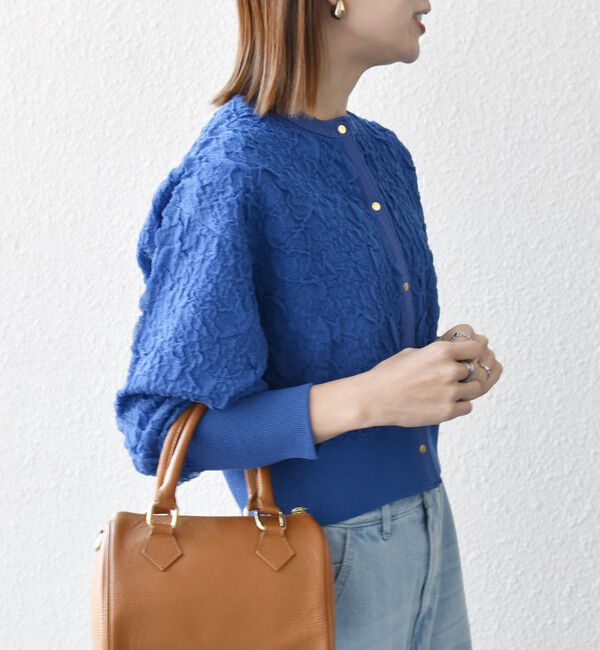 SHIPS any「《一部追加予約》SHIPS any:〈手洗い可能〉ジャカード バンピー コンパクト カーディガン」|カーディガン|
