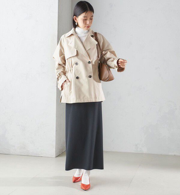 SHIPS for women「〈撥水加工〉ドロスト ショート トレンチ コート」|トレンチコート|