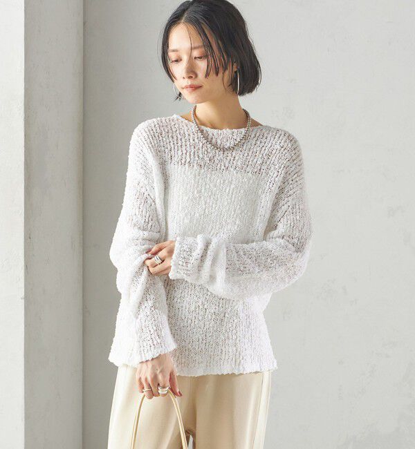 SHIPS for women「〈手洗い可能〉ループヤーン ボートネック プルオーバー」|ニット・セーター|