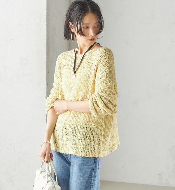 SHIPS for women「〈手洗い可能〉ループヤーン ボートネック プルオーバー」|ニット・セーター|