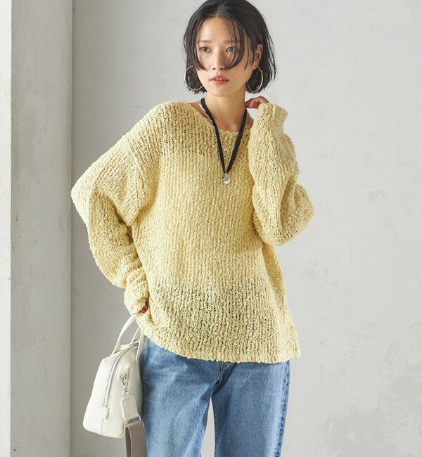SHIPS for women「〈手洗い可能〉ループヤーン ボートネック プルオーバー」|ニット・セーター|