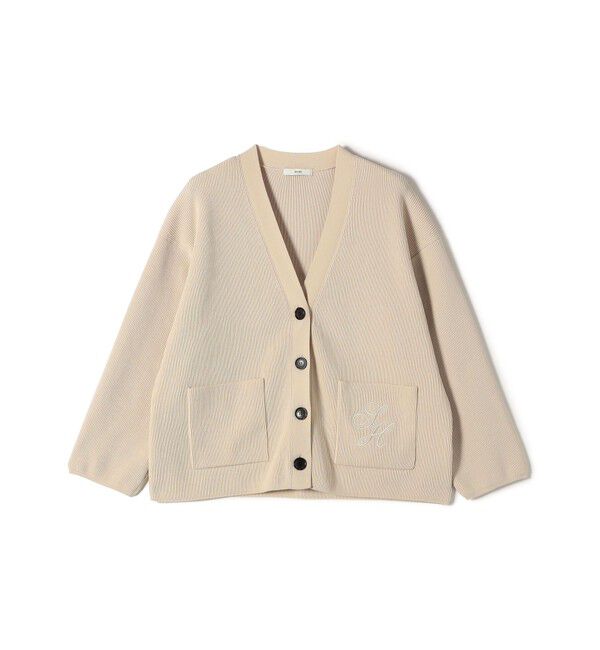 SHIPS for women「〈手洗い可能〉ワンポイント 刺繍 Vネック カーディガン」|カーディガン|