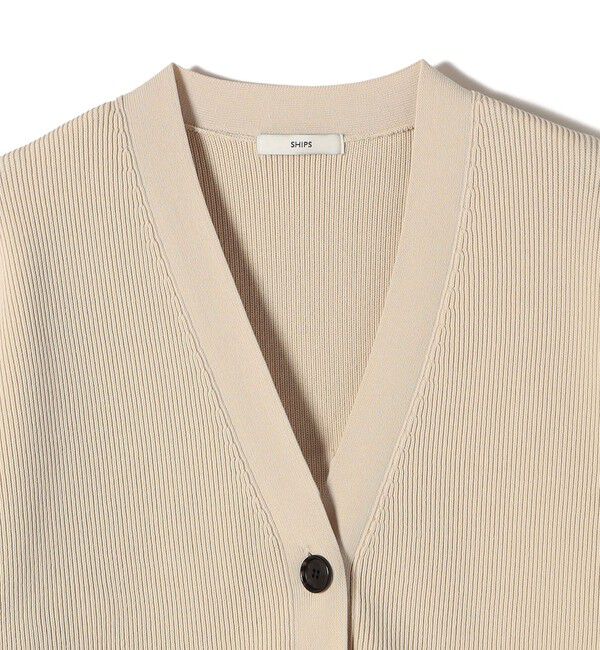 SHIPS for women「〈手洗い可能〉ワンポイント 刺繍 Vネック カーディガン」|カーディガン|