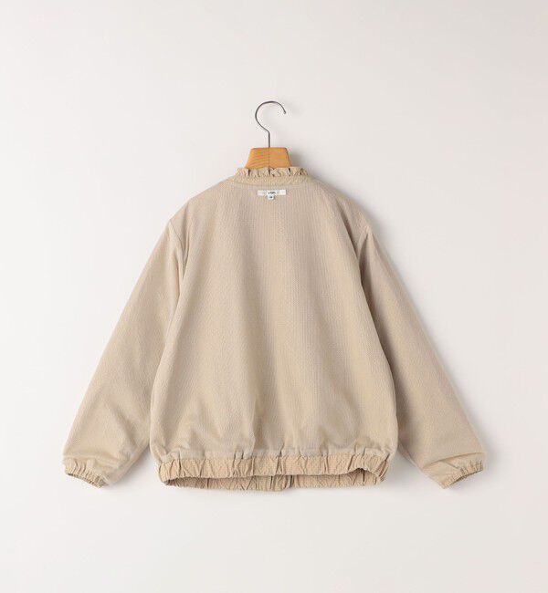 SHIPS KIDS「SHIPS KIDS:140～150cm /〈UVカット/洗濯機可能〉フリル パーカ」|ブルゾン・スタジャン|