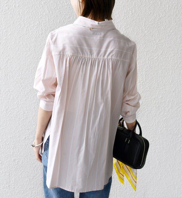 SHIPS for women「【WEB限定】〈洗濯機可能〉アシンメトリー ストライプ シャツ」|シャツ・ブラウス|