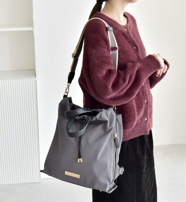 quaranciel「quaranciel: 3way ラインショルダー リュックサック トートバッグ（A4対応）」|リュック|