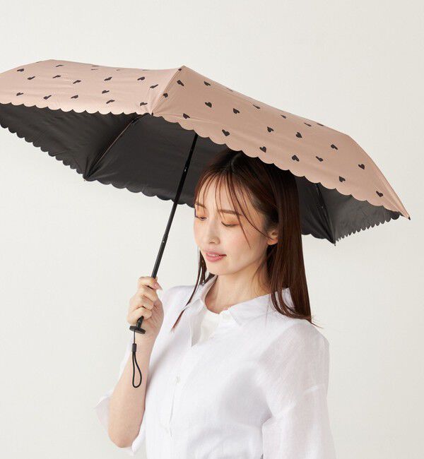 SHIPS Colors 「assa:ライト ミニ 折りたたみ傘 (晴雨兼用・親骨50cm)◇」|傘|ベージュ