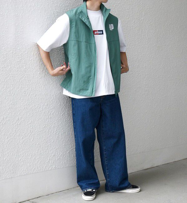SHIPS any「【SHIPS any別注】prince:〈撥水/UVカット/遮熱〉ワンポイント ロゴ ナイロン ベスト(セットアップ対応)◇」|ベスト・ジレ|