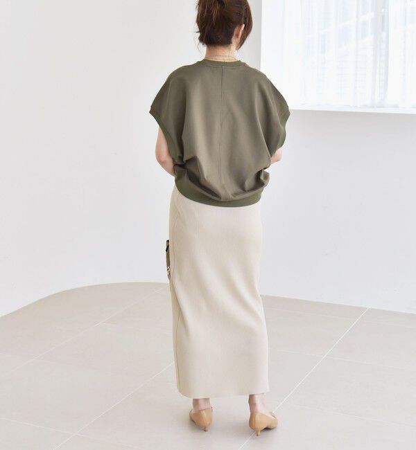 quaranciel「quaranciel:〈洗濯機可能〉ライト ポンチ コンパクト フレンチスリーブ TEE」|Tシャツ・カットソー|