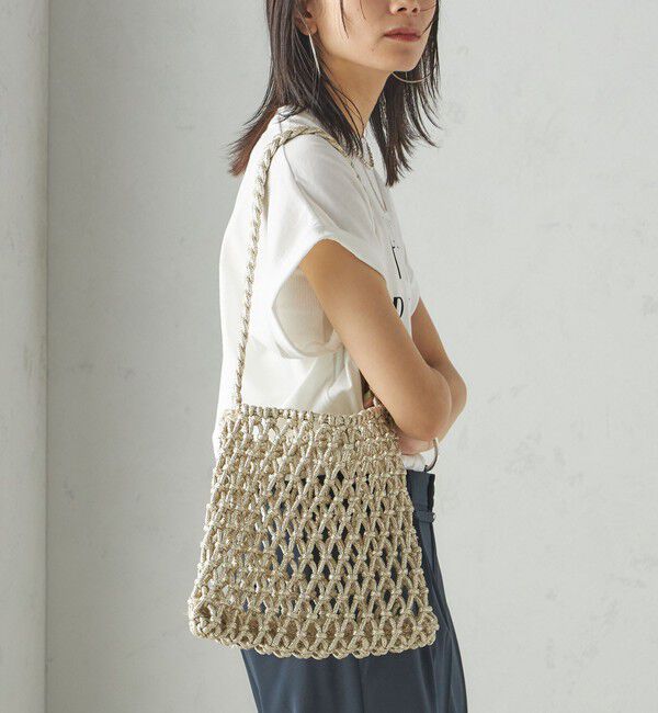 SHIPS for women「The Bagmati:オーガンジー 巾着 マクラメ バッグ」|ショルダー・メッセンジャー|