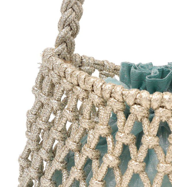 SHIPS for women「The Bagmati:オーガンジー 巾着 マクラメ バッグ」|ショルダー・メッセンジャー|