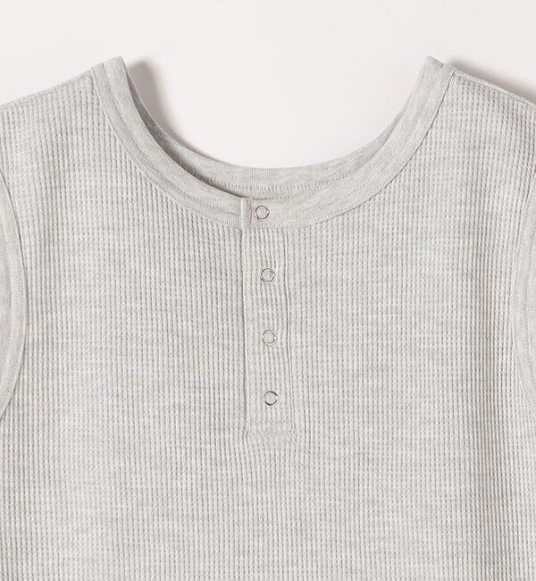 SHIPS any「SHIPS any:〈洗濯機可能〉ワッフル ヘンリーネック 2WAY ノースリーブ TEE」|タンクトップ|