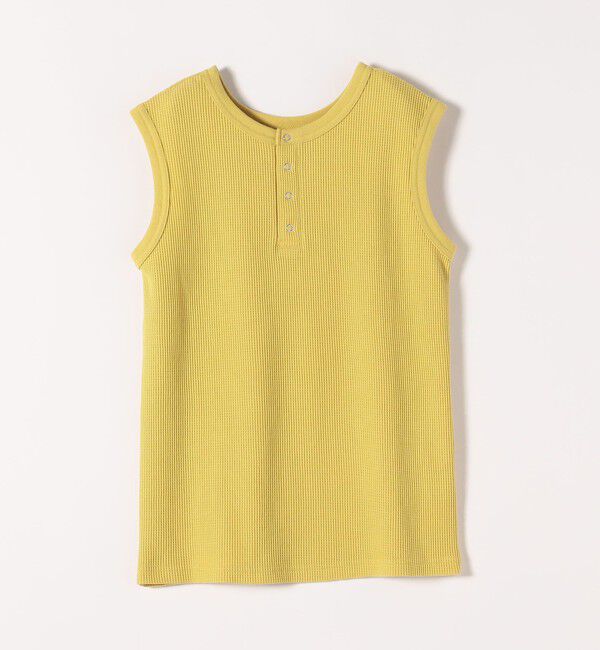 SHIPS any「SHIPS any:〈洗濯機可能〉ワッフル ヘンリーネック 2WAY ノースリーブ TEE」|タンクトップ|