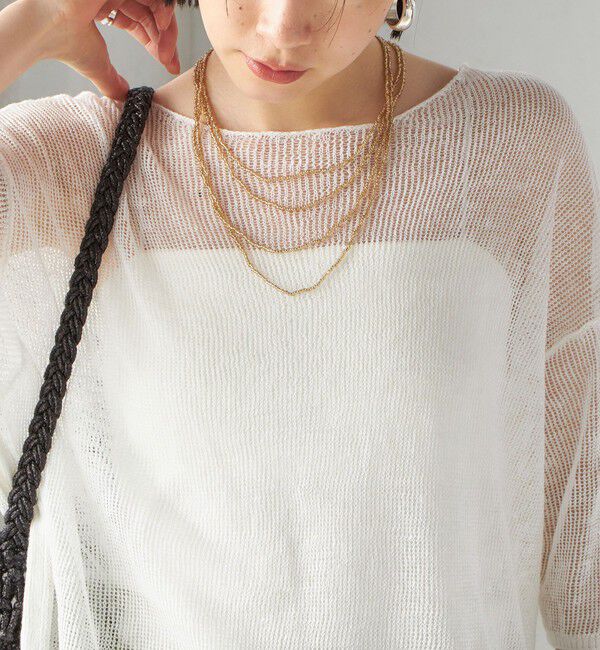 SHIPS for women「〈手洗い可能〉イタリアン シアー リネン プルオーバー」|ニット・セーター|